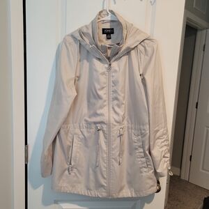 Jones New York Hooded Lightweight Rain & Windbreaker Zip-up Jacket size Large